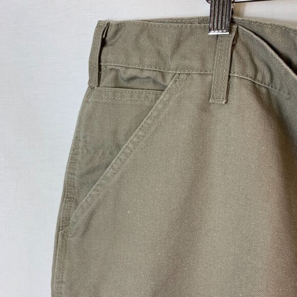Carhartt Tan Loose Fit Straight Leg Rugged Canvas Utility Work Pants Sz 44 X 30 - Picture 10 of 15